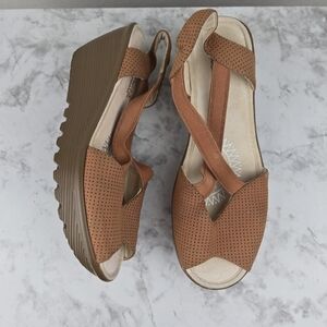 Skechers Brown Wedge Sandals